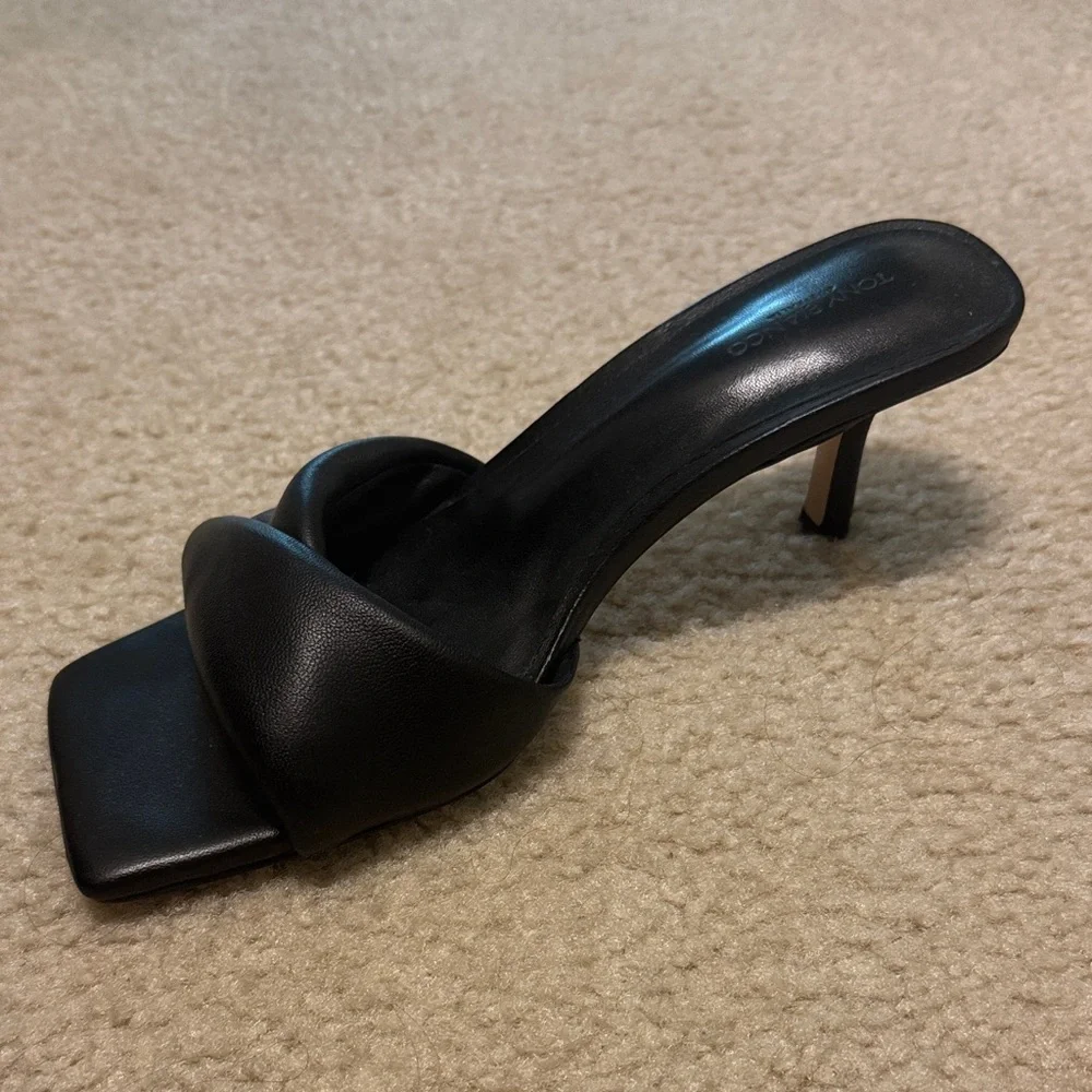 Tony Bianco Black Leather Heels - Picture 3 of 3